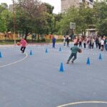щафетни игри с баскетболна топка